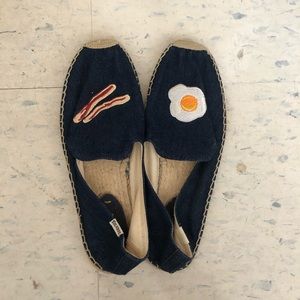 Soludos espadrilles with cute bacon and egg detail